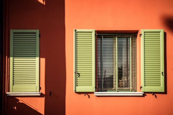 shutters installed on the window